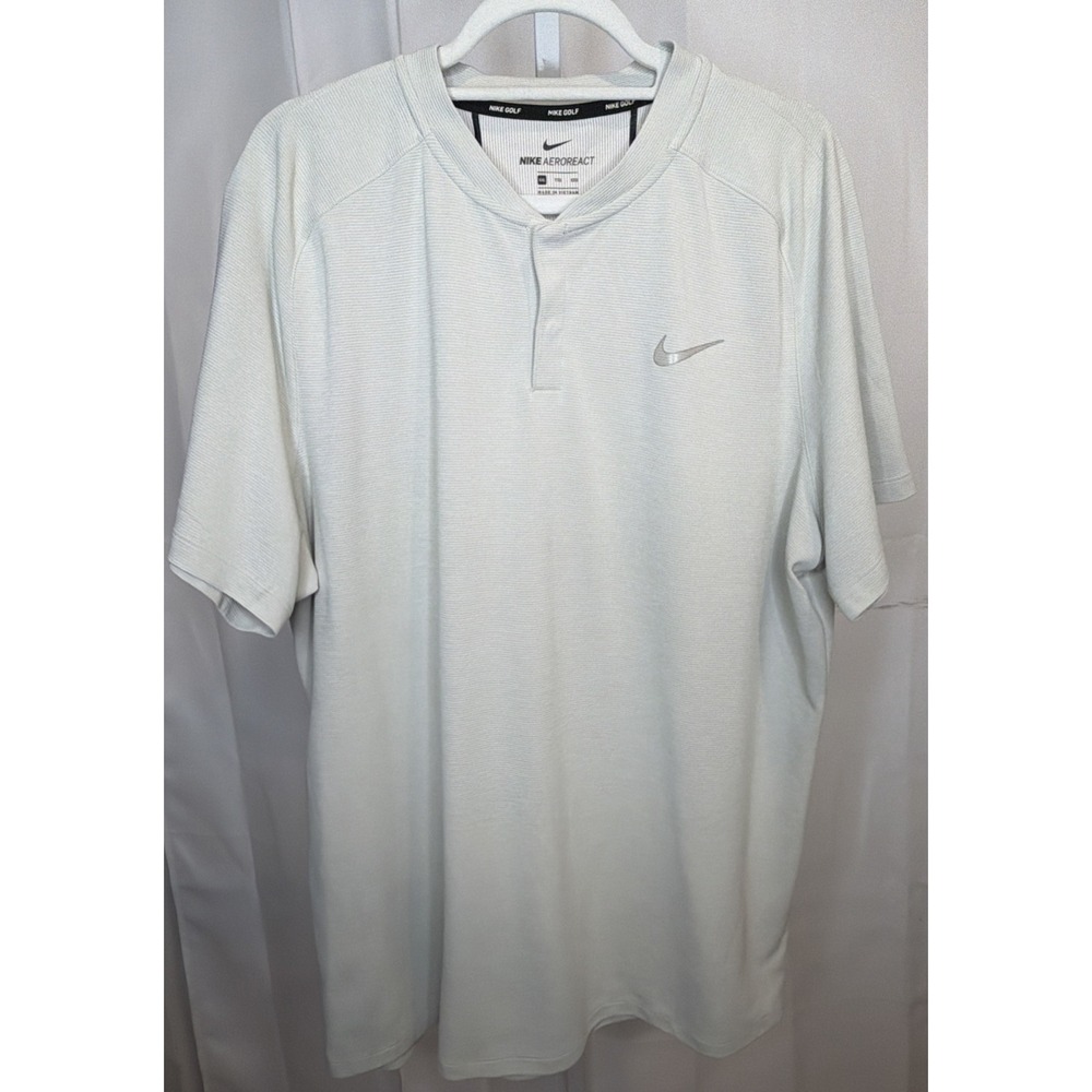 Nike Golf AeroReact Mens XXL Tan Blade Collar Performance Polo Shirt